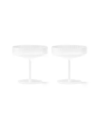 FERM LIVING | Coupes à champagne RIPPLE Forest, lot de 2 |